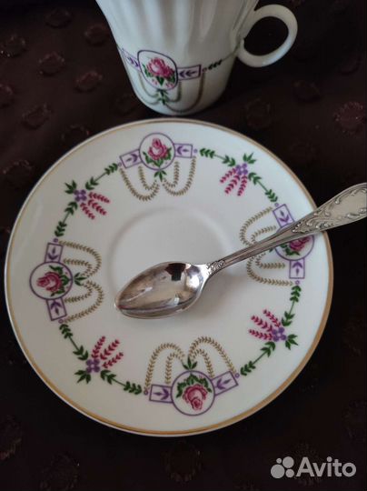 Кофейная пара лфз костяной фарфор Винтаж