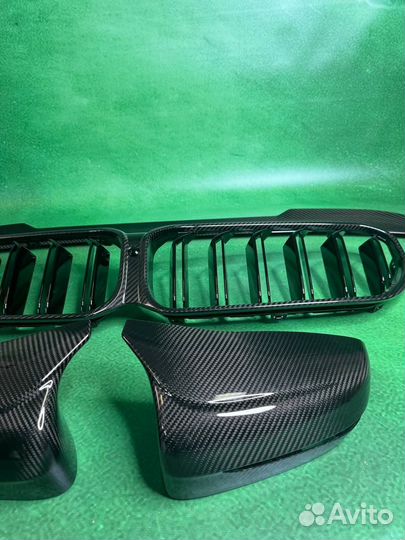 Спойлер ноздри зеркала Карбон Рест BMW M5 F90 lci