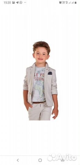 Пиджак летний на мальчик 6-7 лет