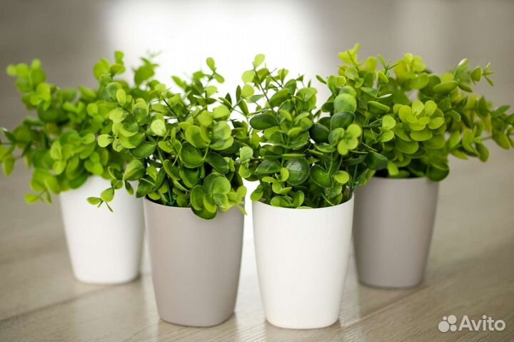 Искусственная зелень, трава, осока в кашпо