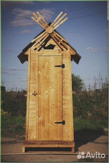 Уличный туалет деревянный EBS