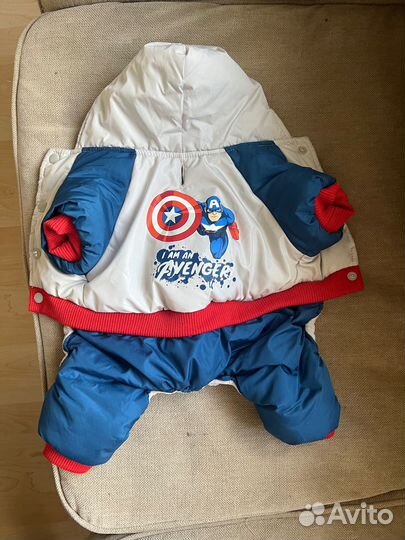 Теплая курточка для собак с капюшоном