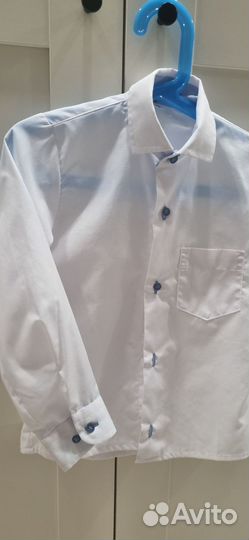 Рубашка белая для мальчика 98/104