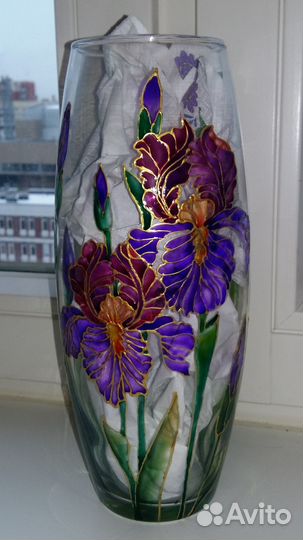 Ваза ручная роспись 26 см