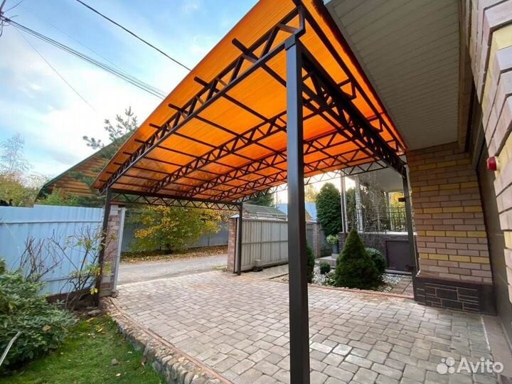 Навесы из поликарбоната для автомобиля