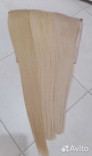 Хвост из натуральных волос