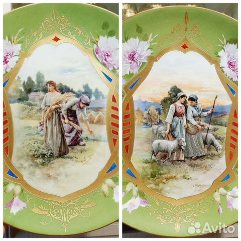 Две настенные тарелки Гарднер Кузнецов до 1917 г