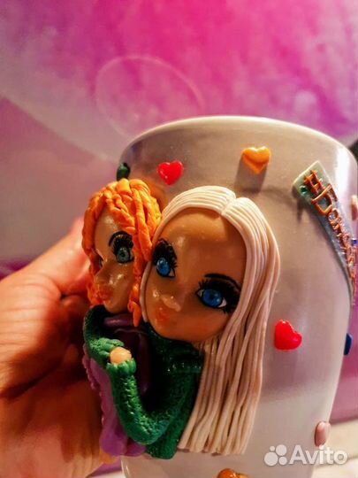 Кружка на подарок, сувенир, ручная работа, глина