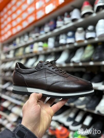 Мужские кожаные ботинки туфли