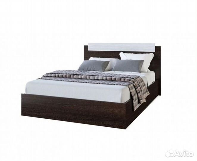 Кровать 1,6 метра без матраса Венге/Сосна лоредо