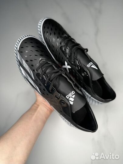 Бутсы Adidas Adizero черный белый