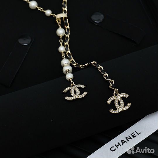 Chanel цепочка чокер с жемчугом ожерелье NEW