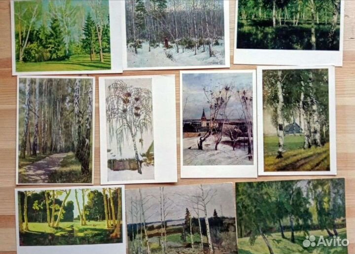 Пейзажи с берёзами, 21 открытка