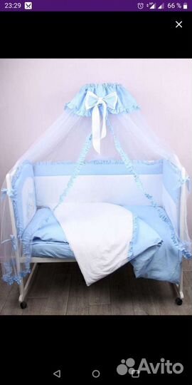 Бортики и балдахин в кроватку