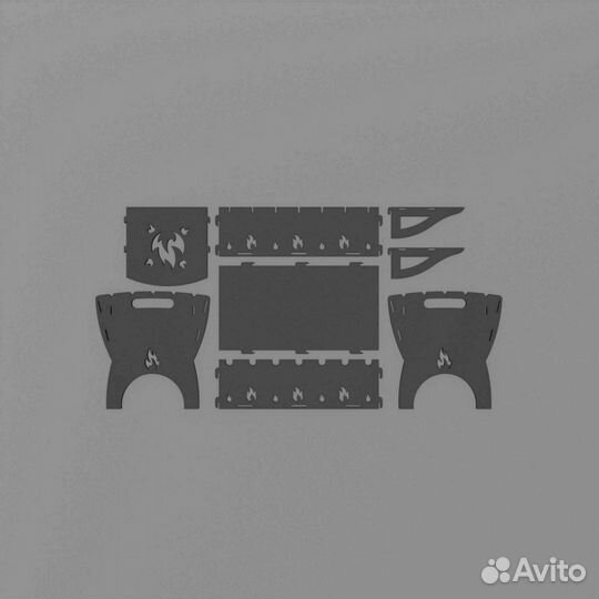 Мангал складной многоразовый