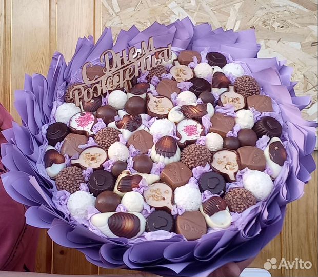 Сладкий букет из конфет