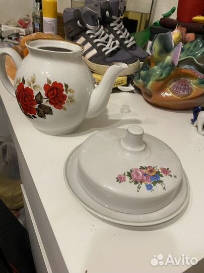 Чайник и масленка СССР