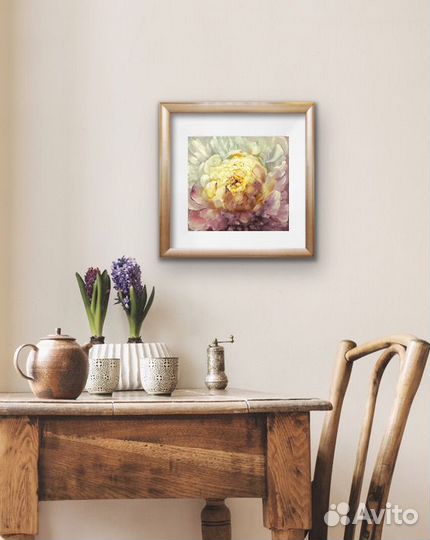 Картина маслом цветы Пион