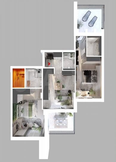 2-к. квартира, 79,7 м², 10/10 эт.