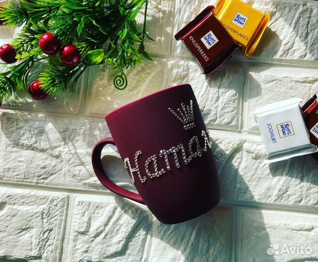 Кружка подарочная со стразами