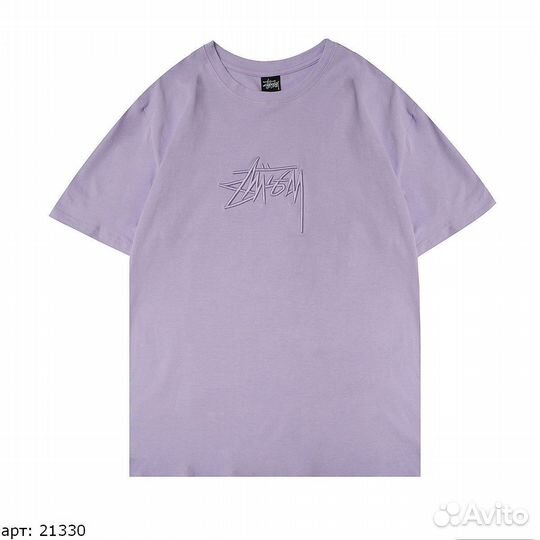 Футболка Stussy skin logo сиреневый