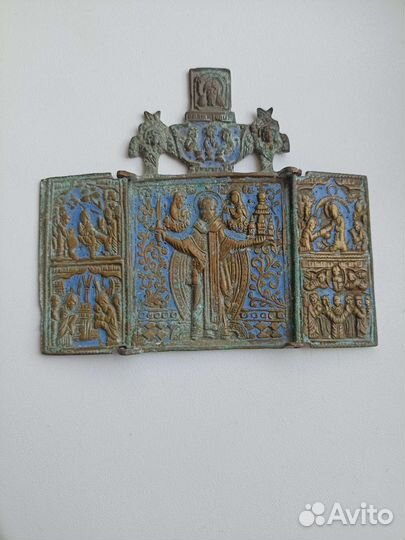 Икона триптих Никола Можайский