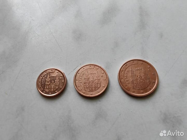 Набор монет евро Испании 2000-2006 года