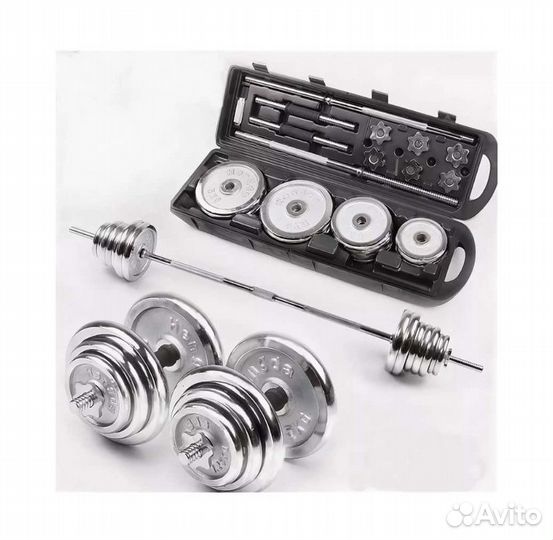 Гантели наборные, штанга 50 кг, набор гантелей