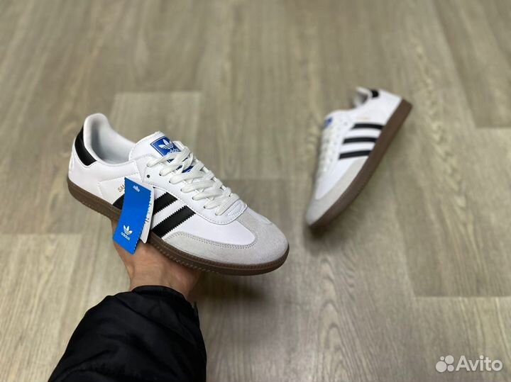 Кроссовки Adidas Samba White Black Gum (36-45)