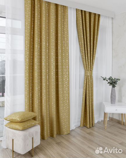 Портьеры рогожка Гала Амаретто шторы занавески