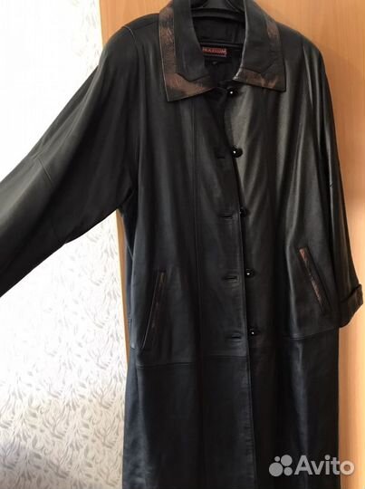Кожаное пальто