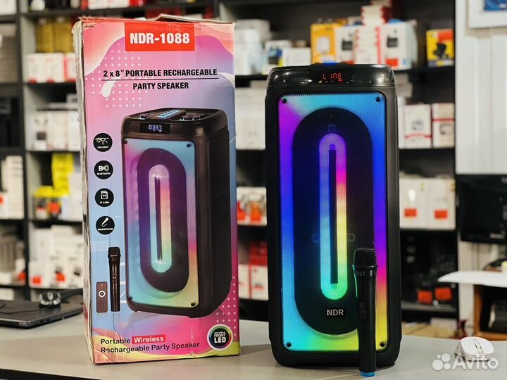 Блютуз колонка караоке NDR-1088