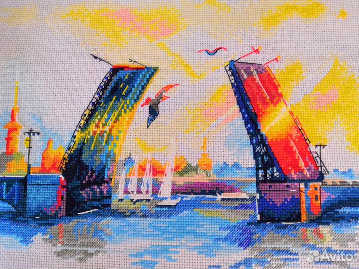 Картина-вышивка в технике 