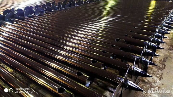 Витовые сваи обвязка, закрутка, монтаж