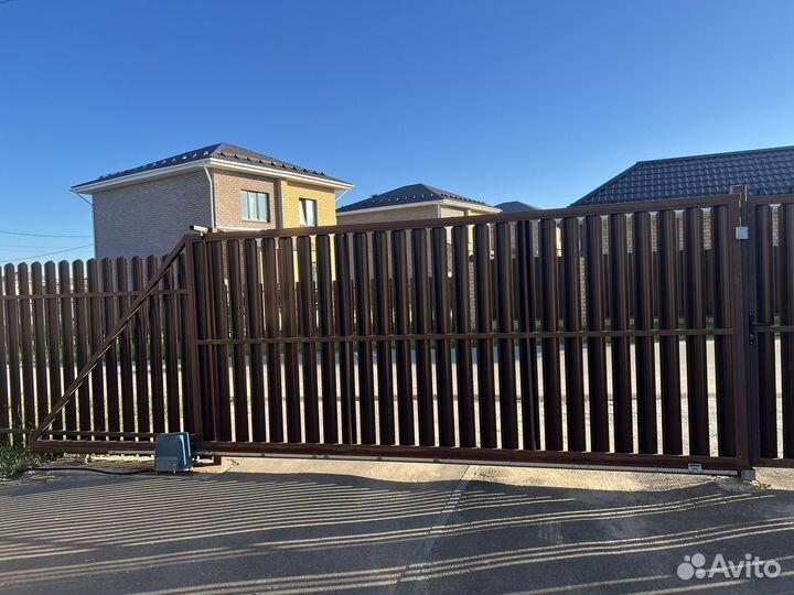 Откатные Ворота с калиткой