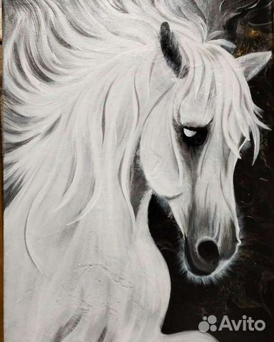 Картина Лошадь белая