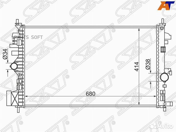 Радиатор охлаждения Опель Инсигния 1.6/1.8 (бензин