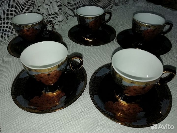 Чашки с блюдцами япония, 5 пар