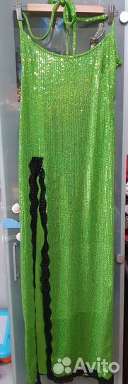 Сценический костюм/Платье для танцев с разрезом