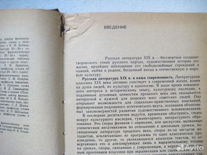Книга История русской литературы XIX в. 1989 г