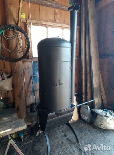 Мангал коптильня, казан