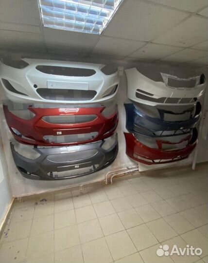 Бампер передний белый для Kia Rio 3 2011-2015