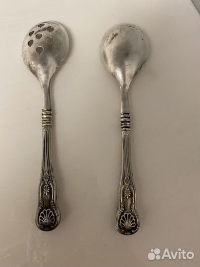 Сервировочные приборы латунь серебрение и мельхиор