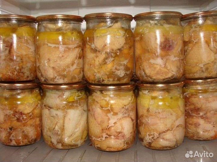 Тушенка домашняя из курицы филе бедра