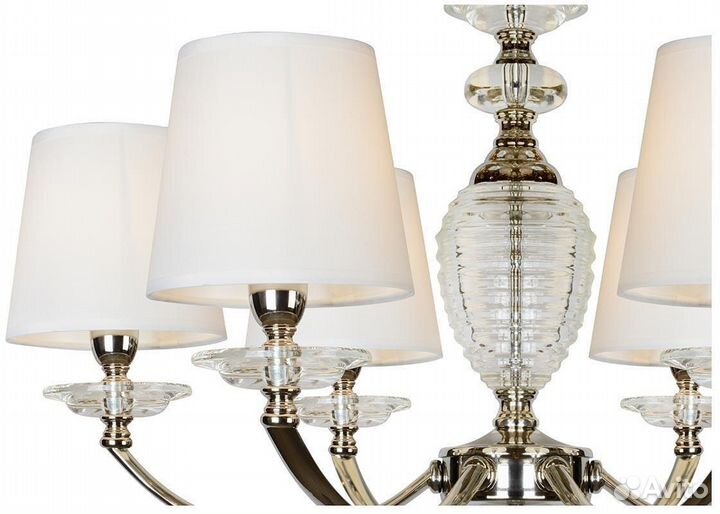 Люстра металл и текстиль в спальню классика