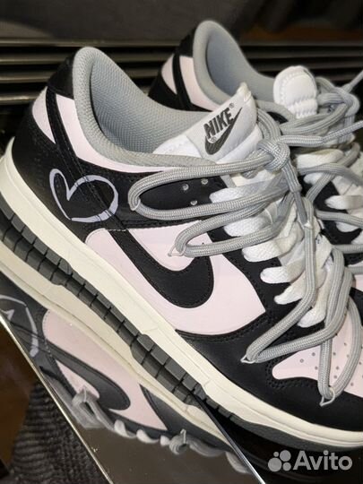 Женские кроссовки nike dunk LOW black white