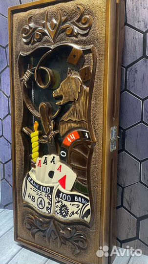 Нарды резные из кедра