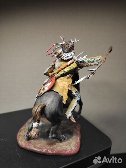 Солдатик оловянный индеец миниатюра