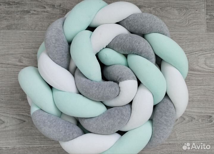 Бортик косичка для новорожденных