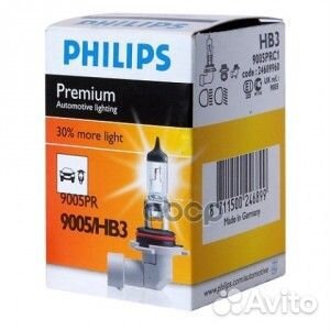 Лампа HB3 Premium 12V 65W P20d 9005PRC1 Philips